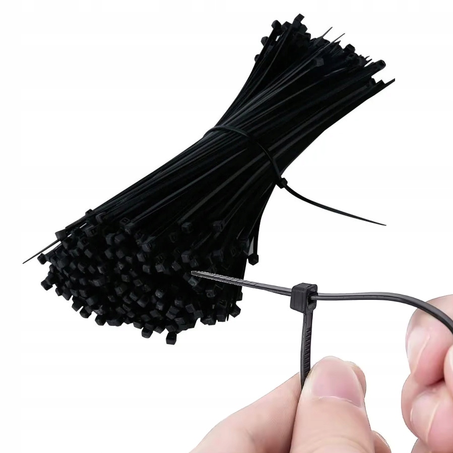 Opaski zaciskowe kablowe Uv trytytki Czarne mocne 2,5x120mm 100szt