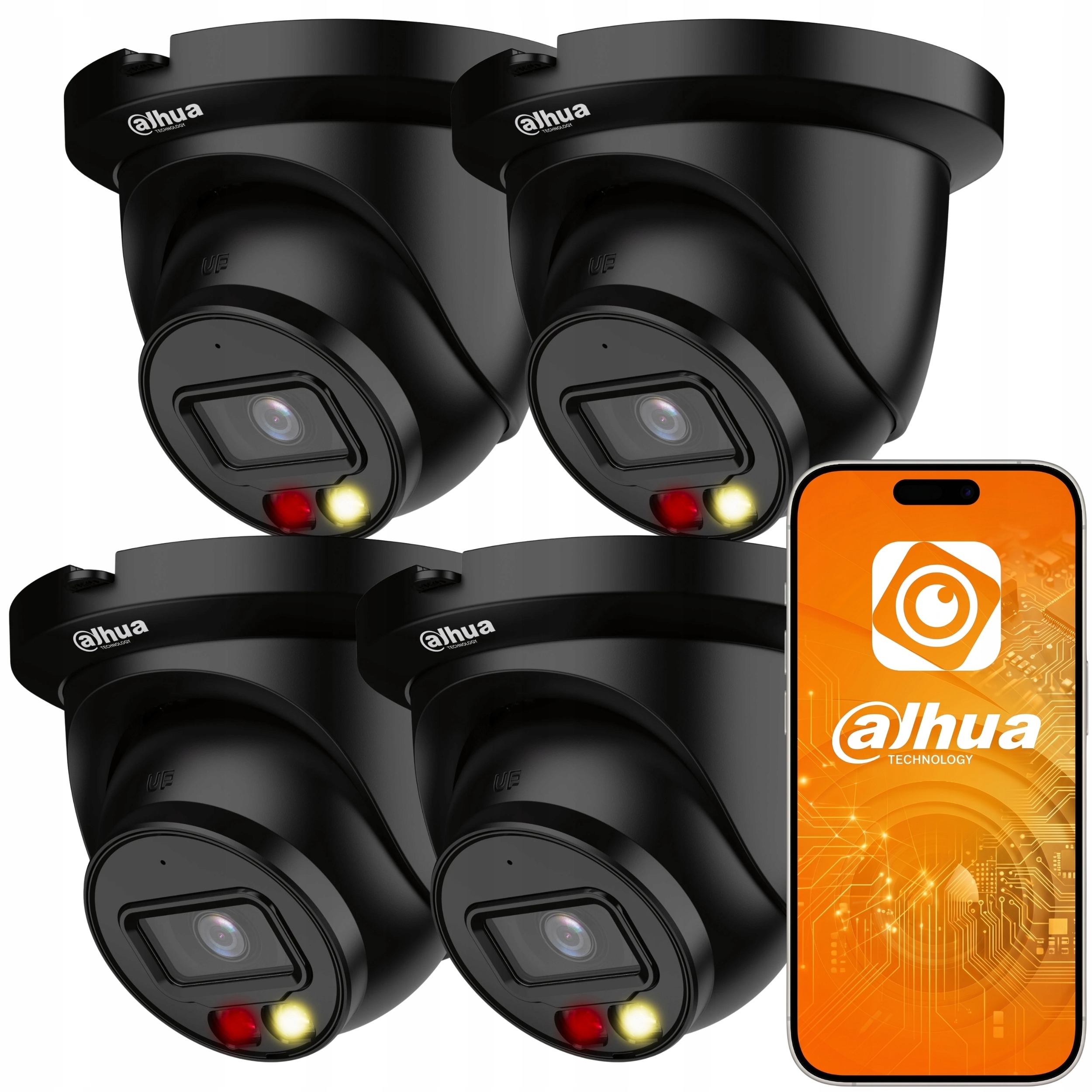 Kamera 4x IPC-HDW2849TM-S-IL-0280B Black 8MPX Blc Detekcja Wdr IP67 Dahua