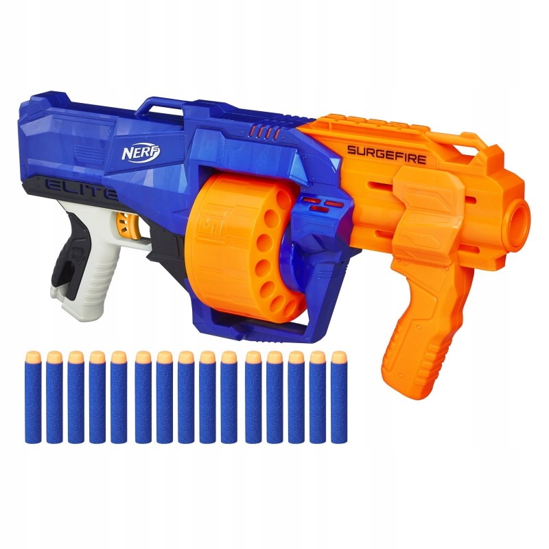 PISTOLET NERF ELITE SURGEFIRE + DODATKI +CELE Marka NERF