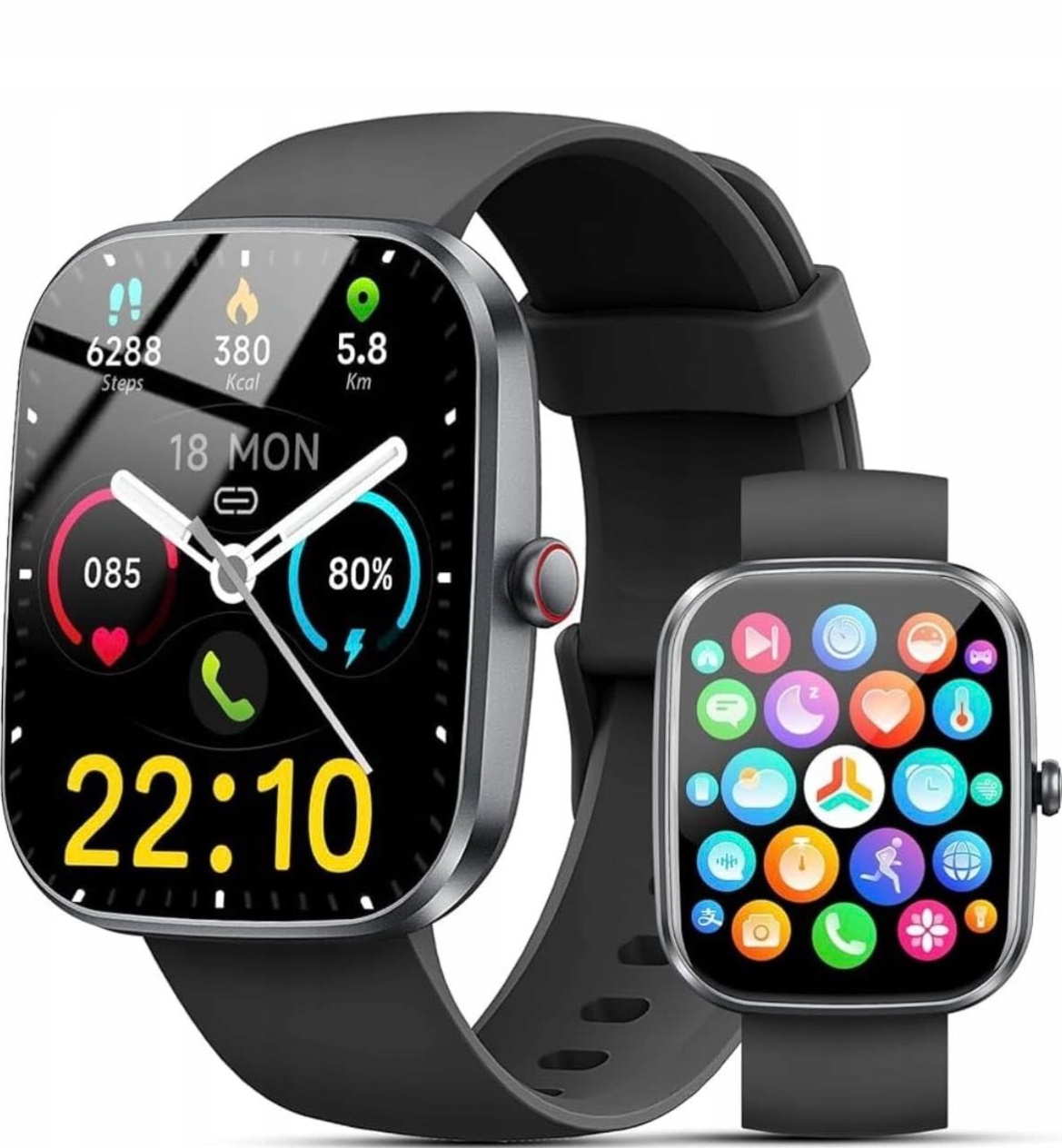 Smartwatch Csasan T70 Czarny Puls SpO2 IP67
