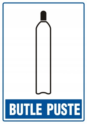 

Butle puste znak tabliczka 14,8x21 Pcv