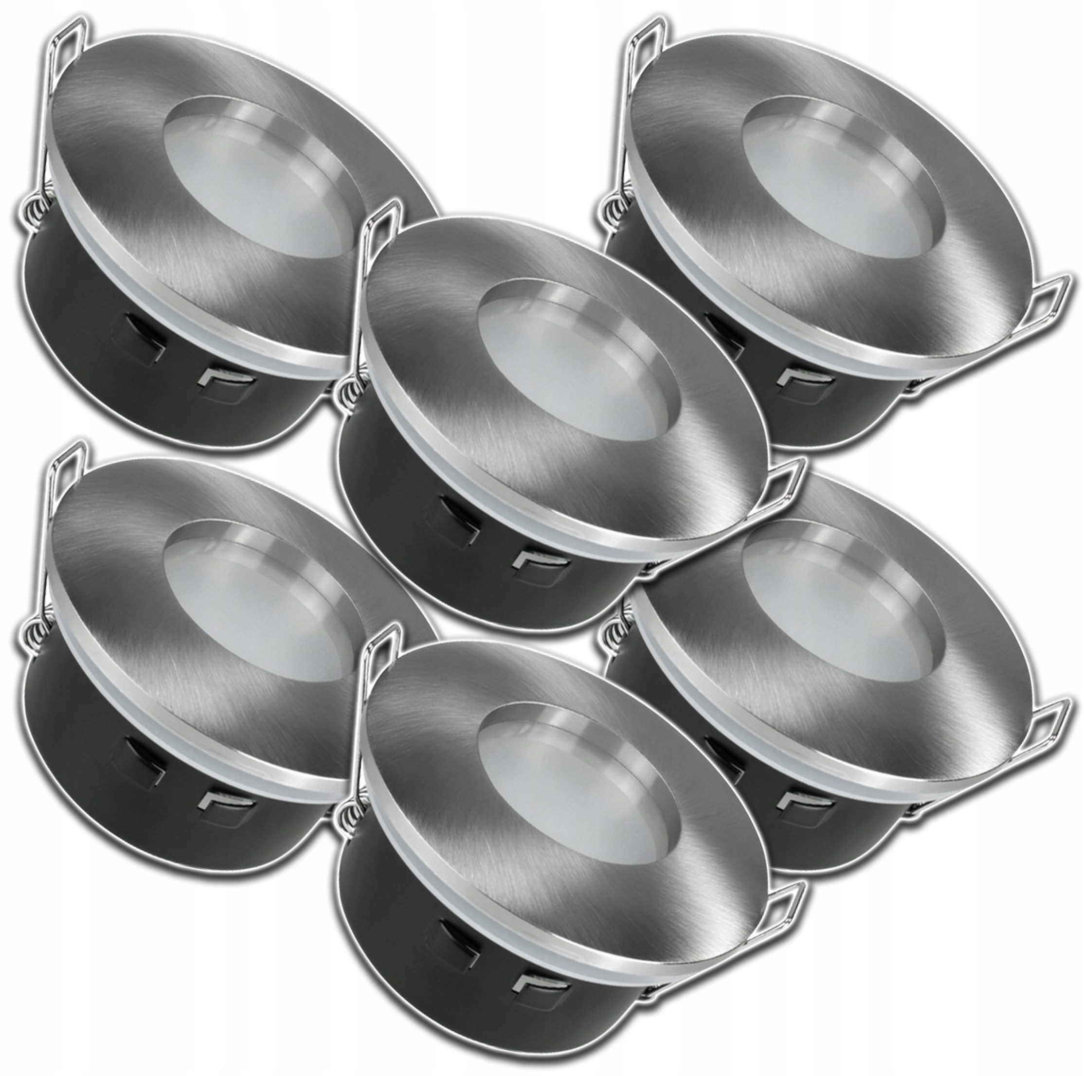 6x Zapuštěné Kulaté Stropní Svítidlo Vodotěsné Pod Omítku IP65 Halogen