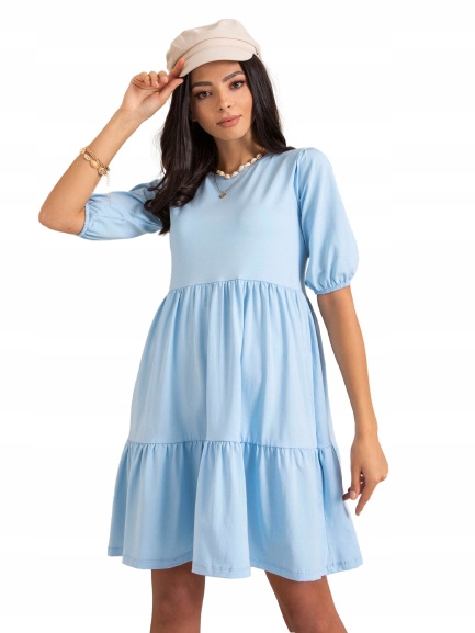 

Niebieska sukienka oversize z bawełny Perla -M-