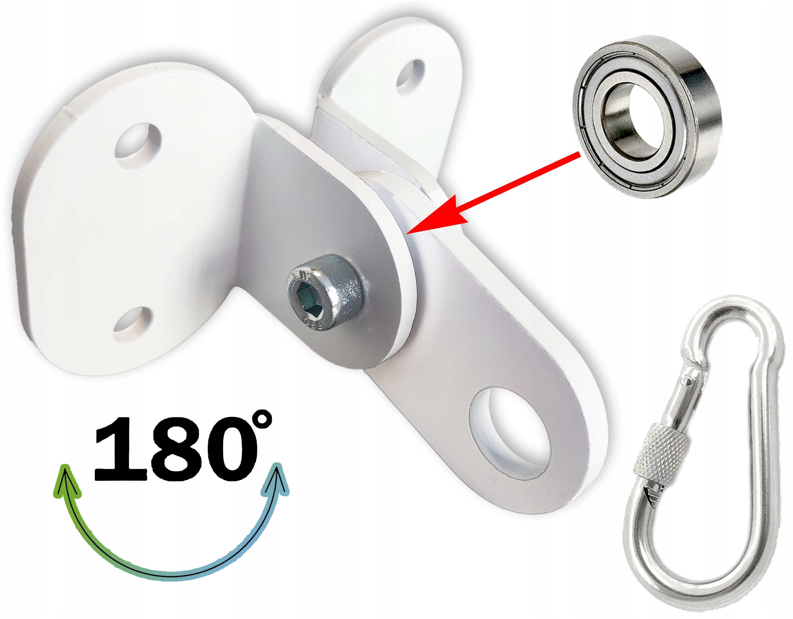 Uchwyt huśtawki ŁOŻYSKOWANY Poszerzony Detal2m