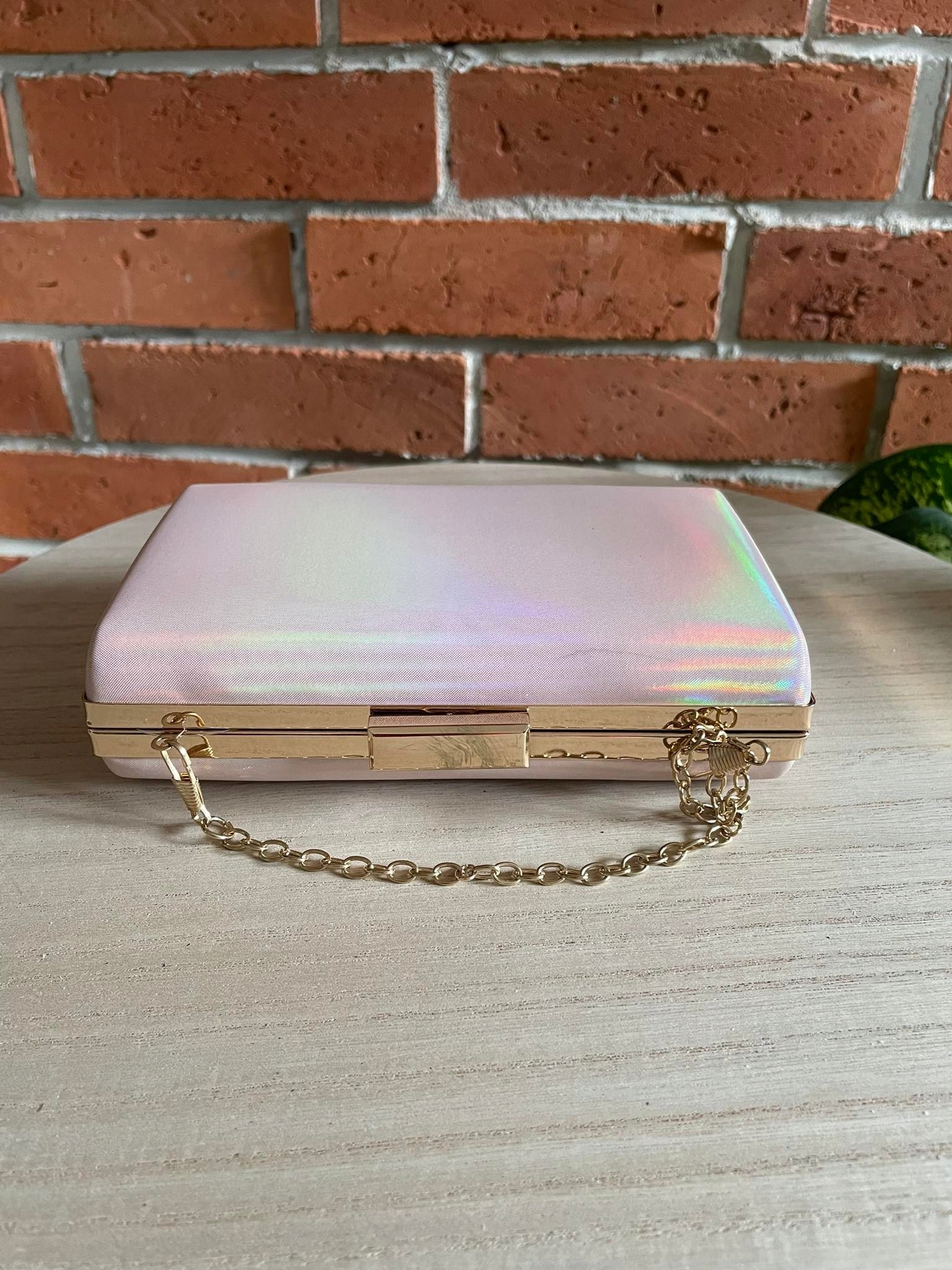 Holograficzna torebka KOPERTÓWKA RÓŻ Marka T&L