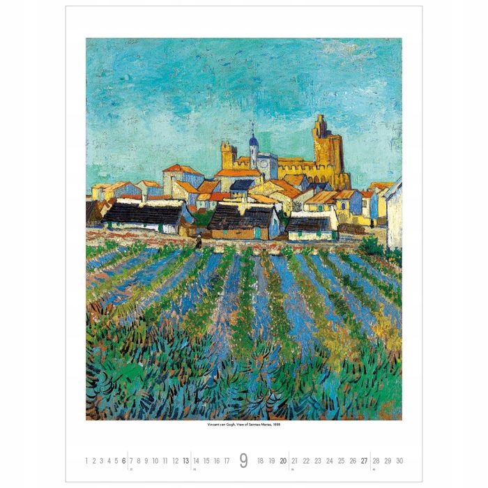 2026 kalendarz Vincent Gogh reprodukcje malarstwo postimpresjonizm 13-kart