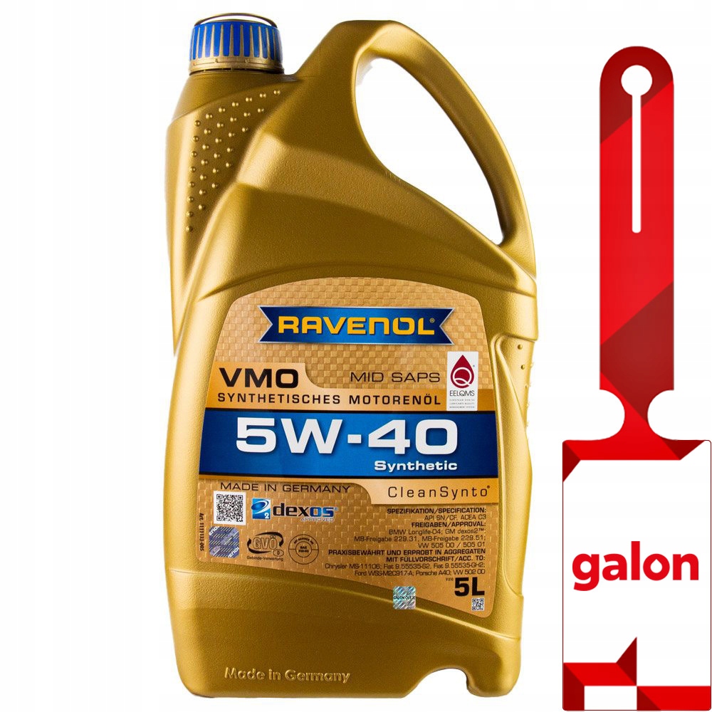 Ravenol Vmo 5W40 CleanSynto 5L syntetyczny olej silnikowy