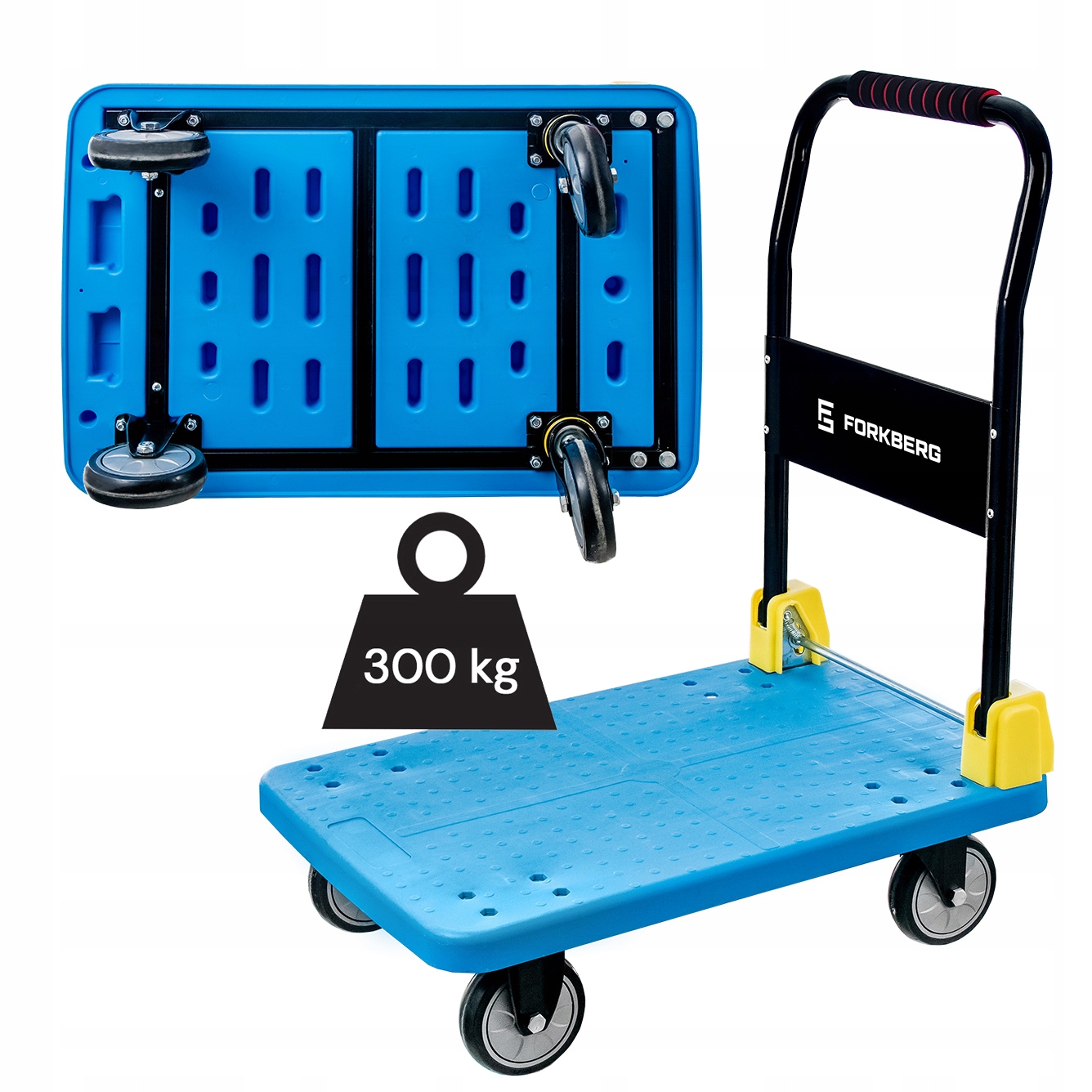 Přepravní plošinový vozík Skládací 300 kg Skladový Forkberg