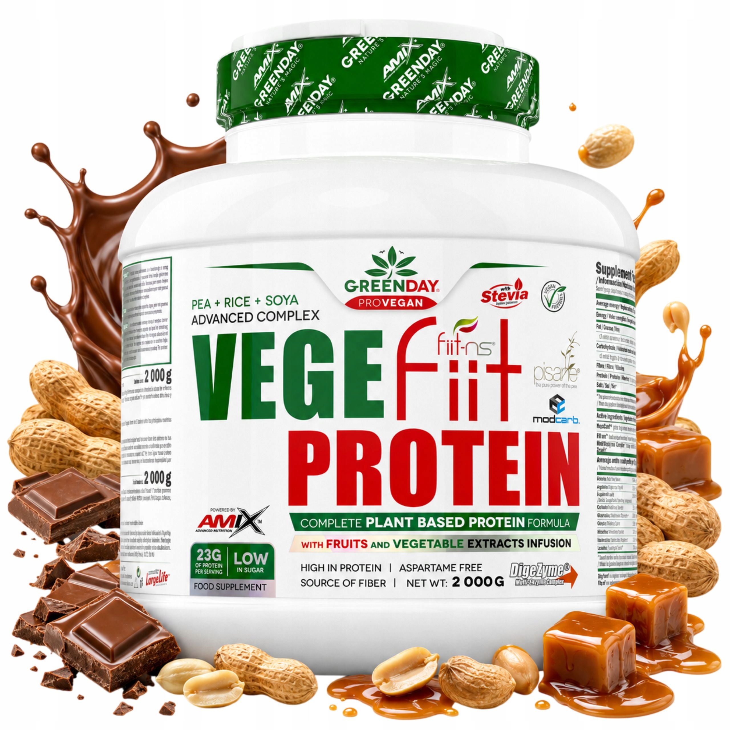 Veganské bílkoviny pro ženy Protein Sójová rýže Izolát z hrachu 2 kg