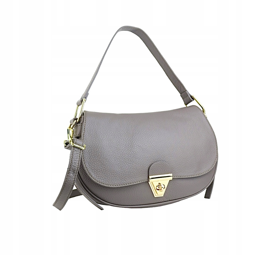 Taška z přírodní kůže Raisa Maxi Šedá