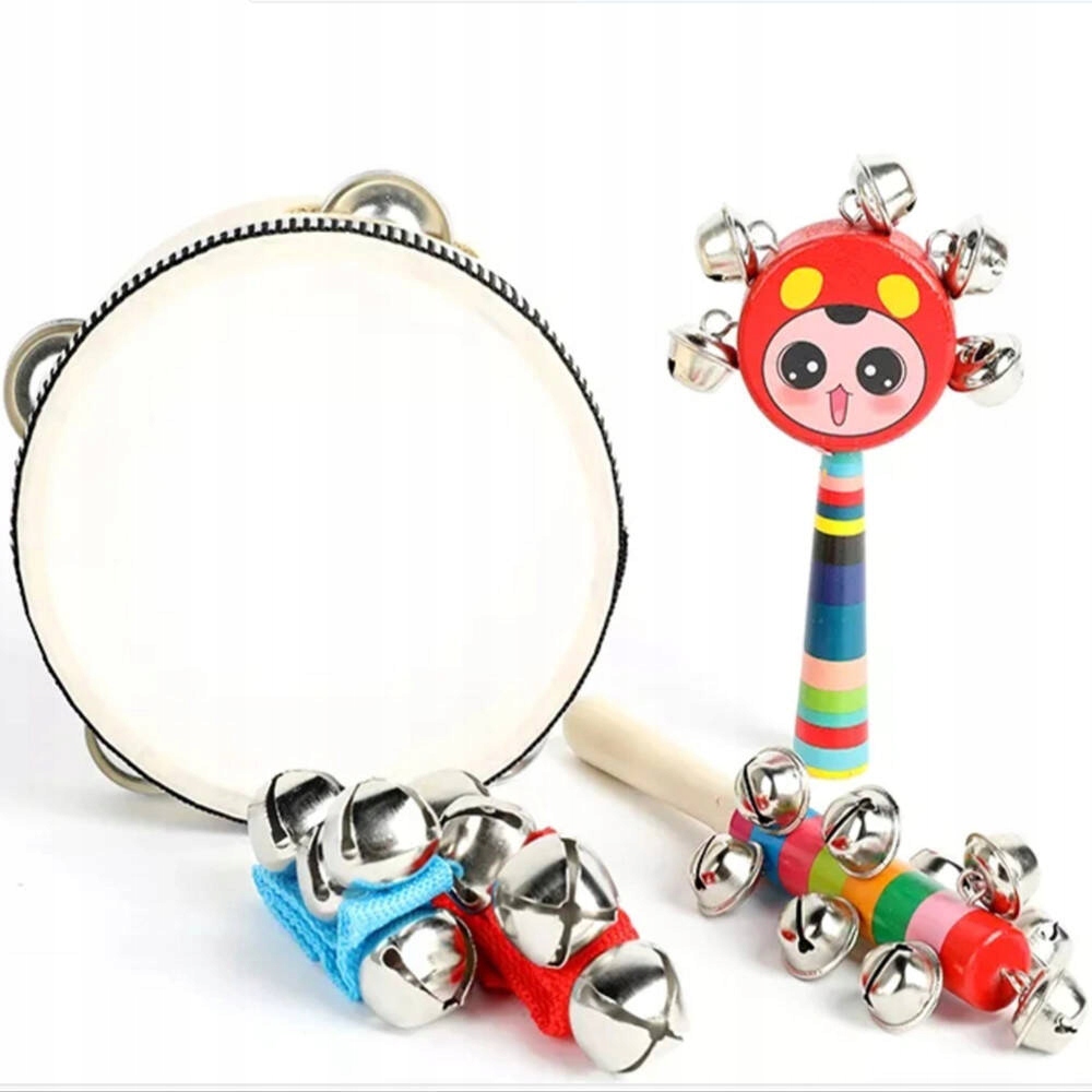 DREWNIANE INSTRUMENTY MUZYCZNE DLA DZIECI W PLECACZKU 24 el Plecak Cymbałki Szerokość produktu 25 cm