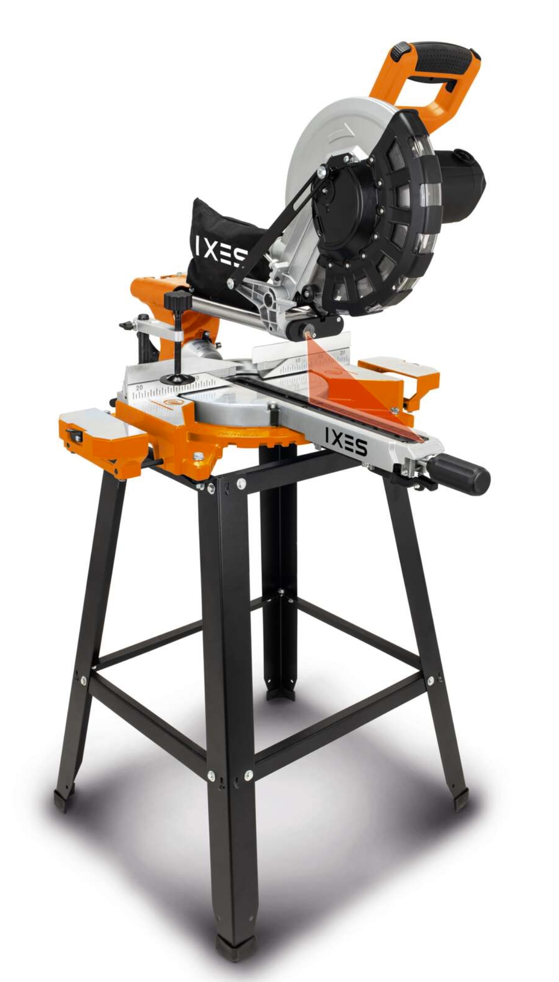 Piła Ukośnica Z Posuwem Ixes/scheppach 254mm 2000W Stół Roboczy Softstart