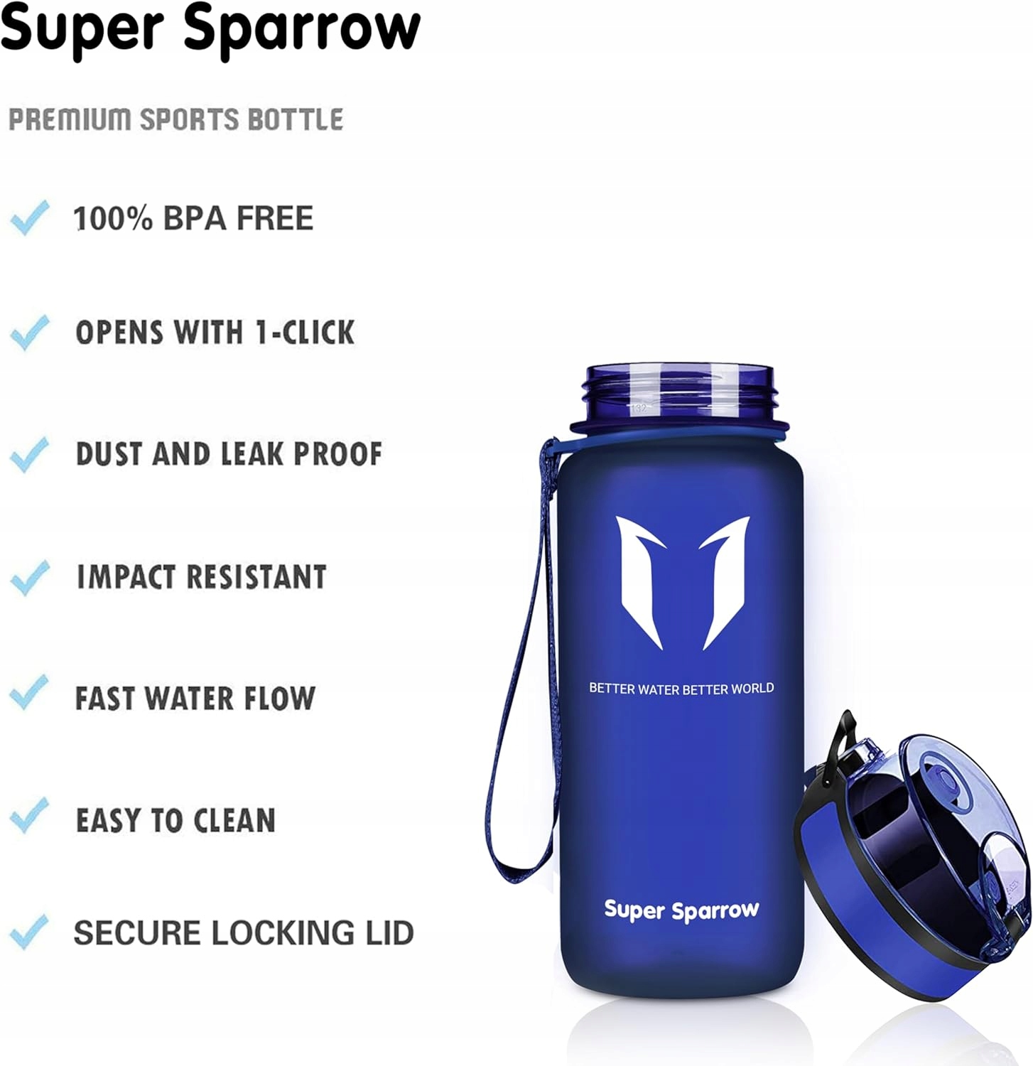 Butelka Sparrow 350 ml niebieski