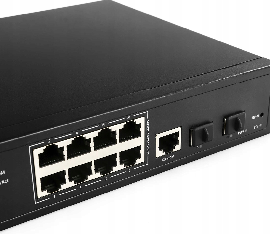 Cudy GS2008S2 Switch zarządzalny L2 8-port Lan Gigabit 2-SFP Fiber konsola