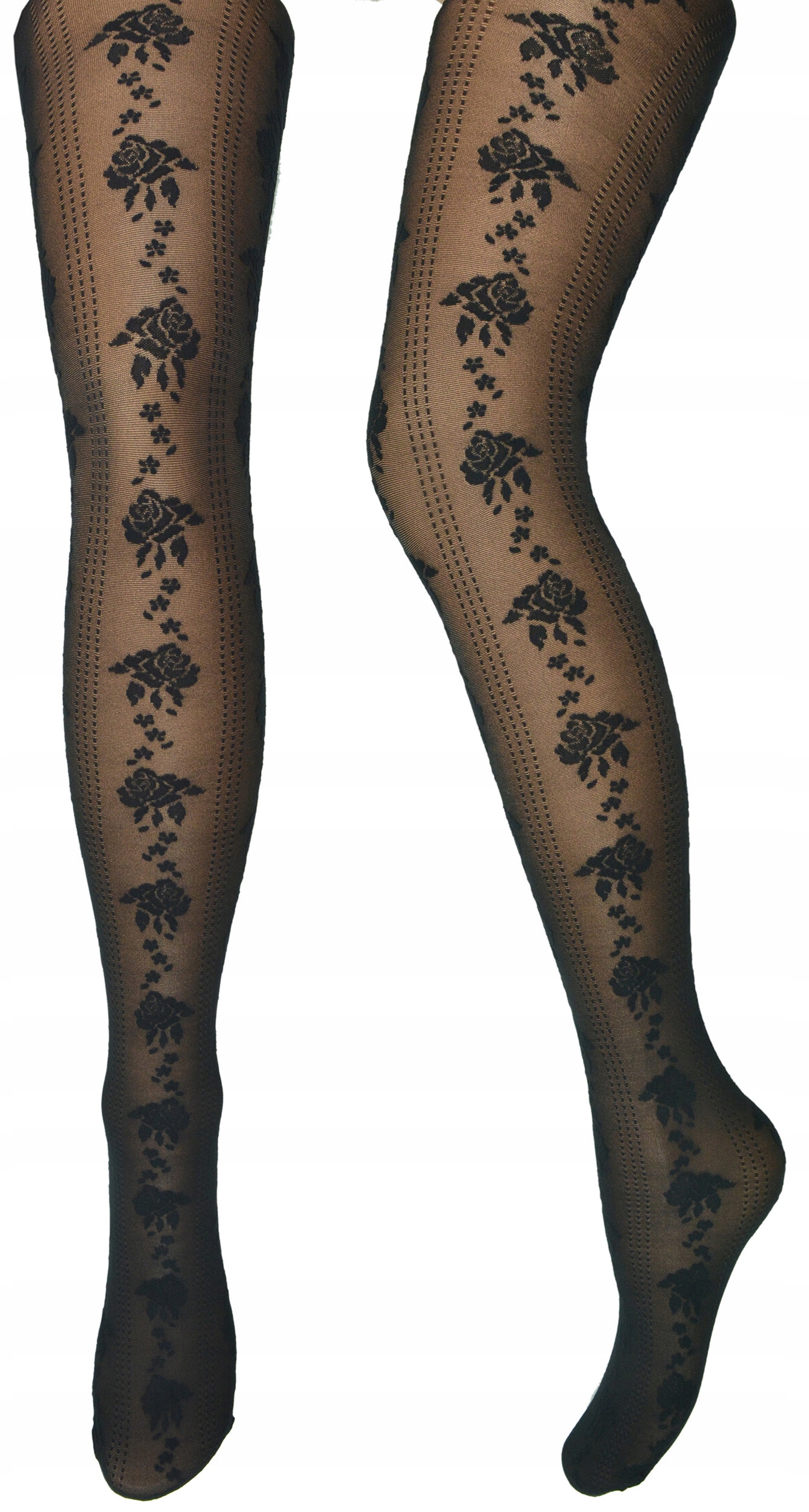 

Calzedonia rajstopy wzór kwiaty czarne 1/2 S/m