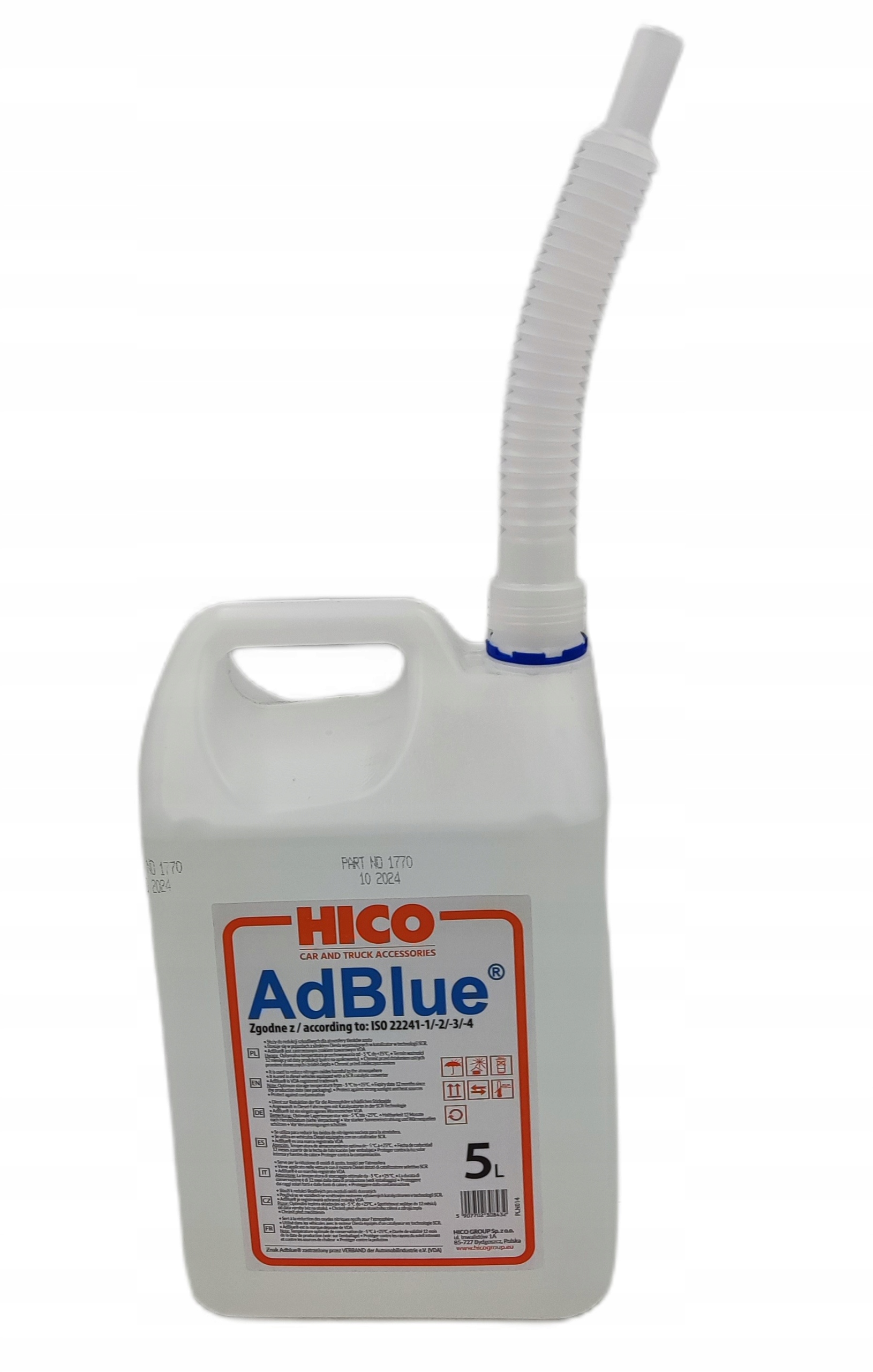Płyn Adblue Hico 5L+ Lejek Dodatek Katalityczny Euro 5 Euro 6