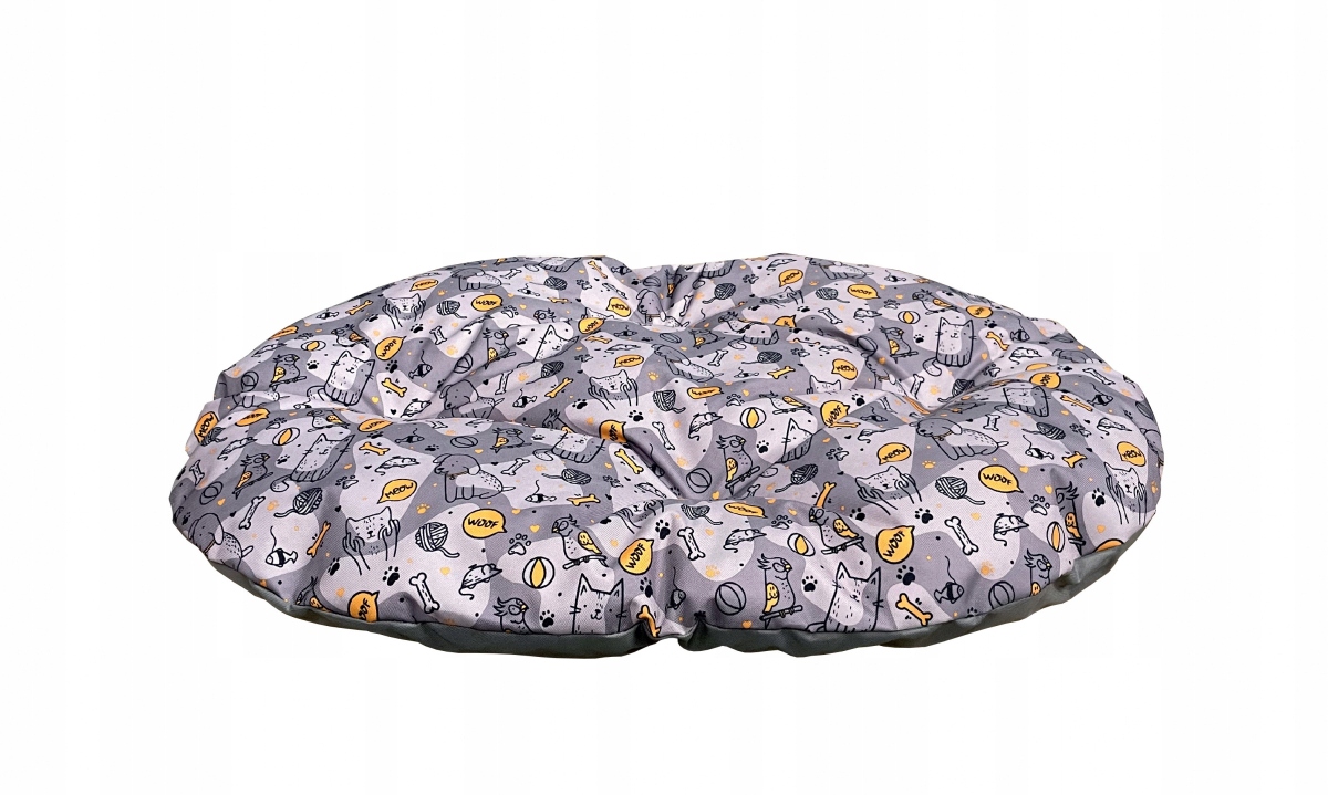 Levně Wataha Oboustranná oválná poduška 9 Modern 92x78 šedá/zvířátko