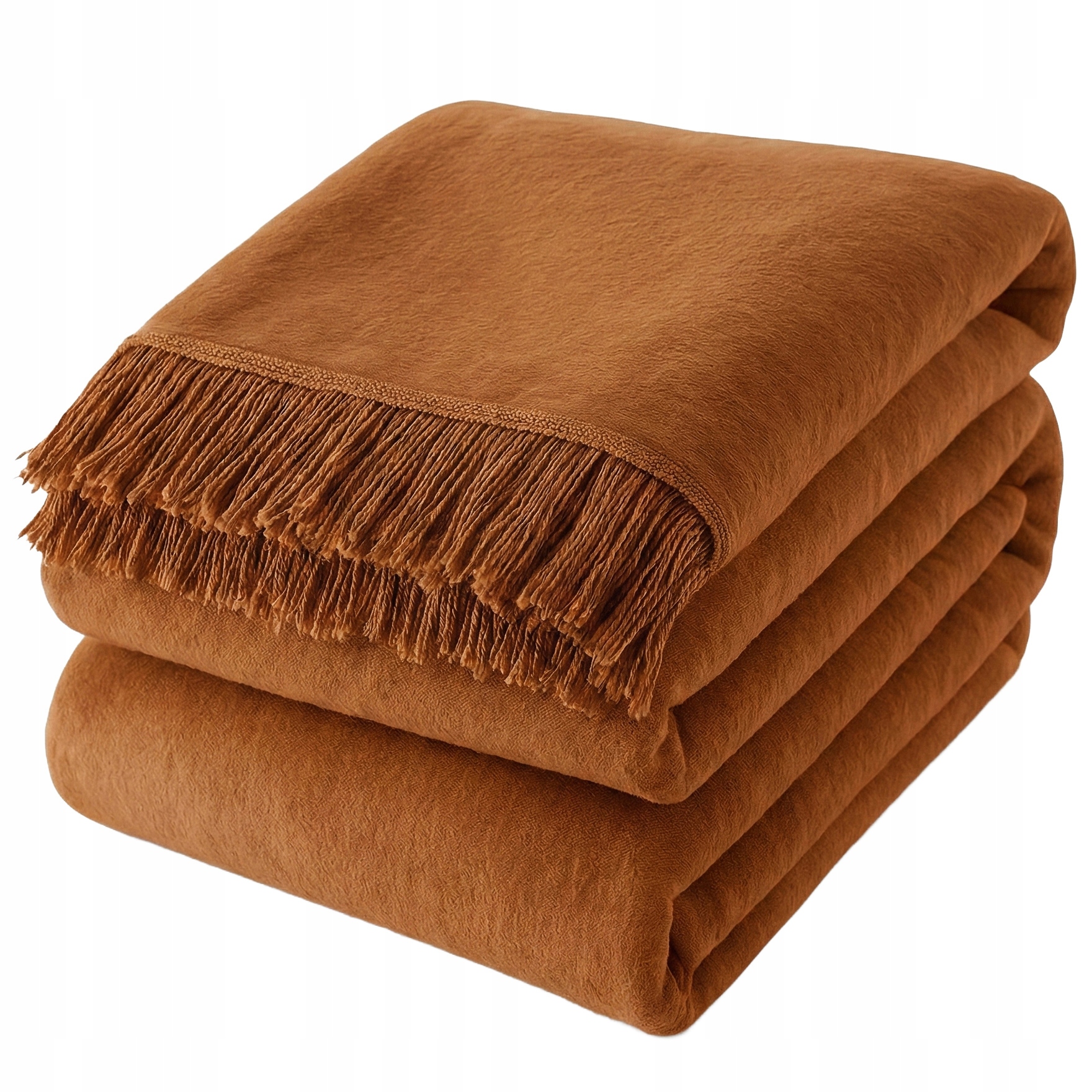 Deka Přehoz Moca Design 150x200 Střapce Koňaková Hnědá