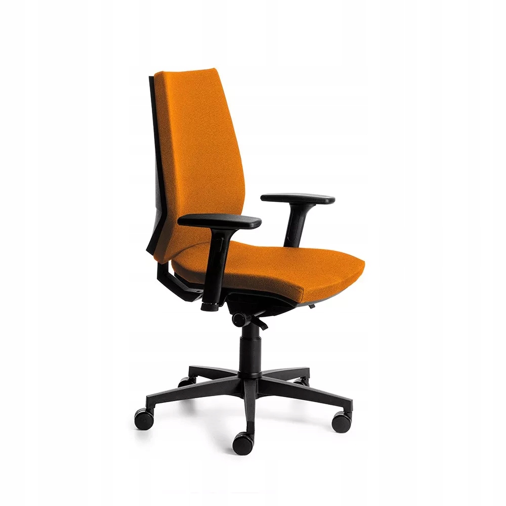 Kancelárska stolička Rocada 922-5, oranžová s čiernou konštrukciou, látkový…