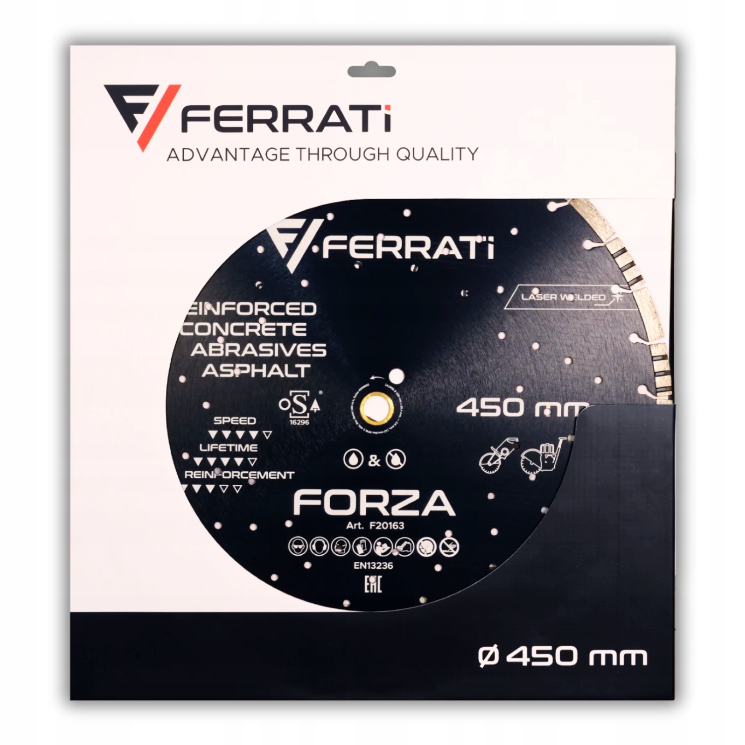 Tarcza Ferrati F20163 tarcza diamentowa 450mmx25,4/20mm Forza do betonu