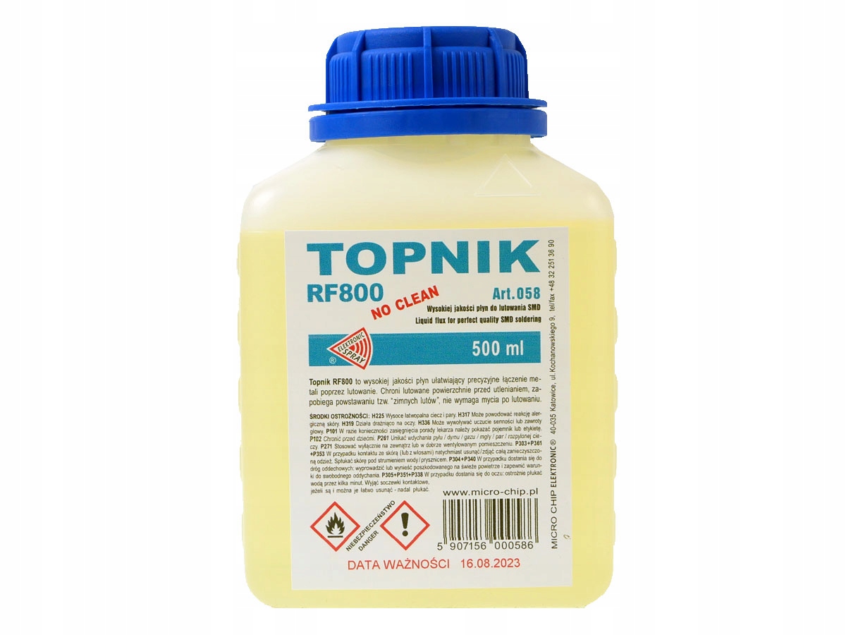 

Topnik RF800 do Smd 500ml ułatwia lutowanie Smd