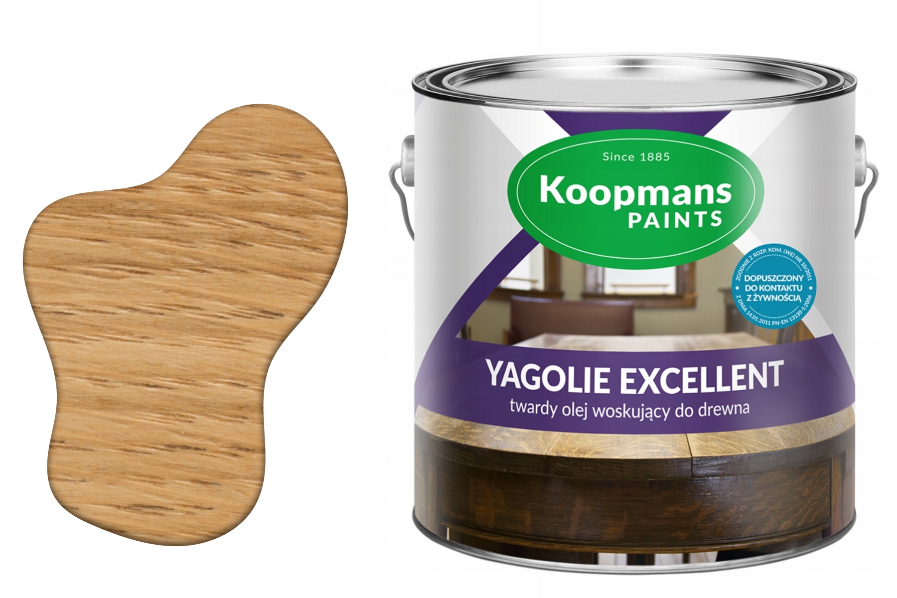 Yagolie Excellent Tvrdý voskovací olej na dřevo 1L 080 přírodní Koopmans