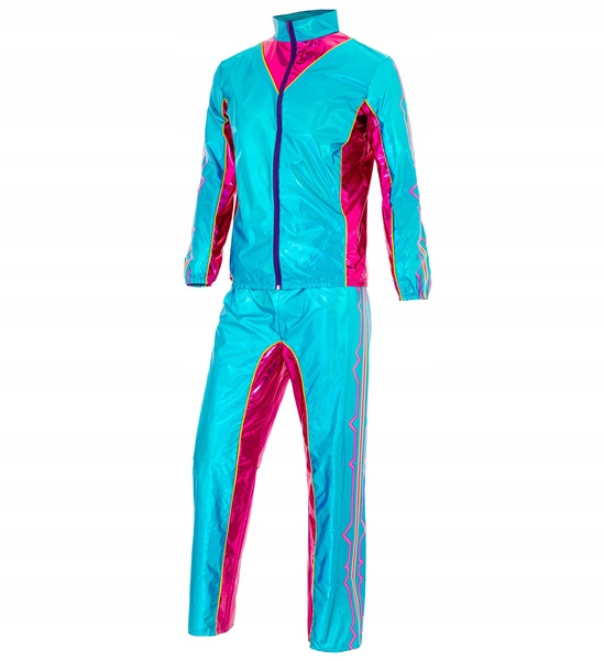 STRÓJ DRES METALLIC NIEBIESKI DISCO LATA 80 XXL Marka Widmann
