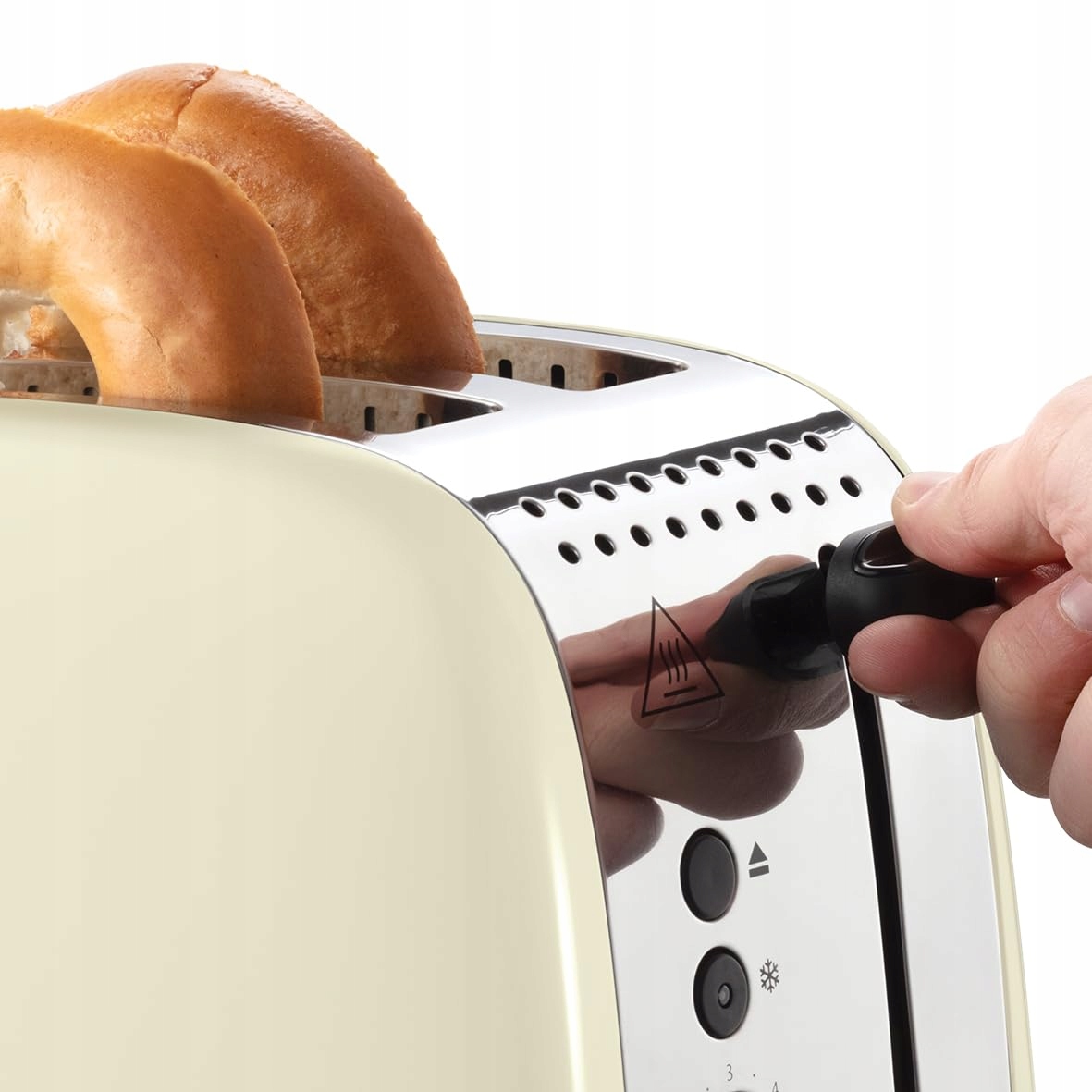 RUSSELL HOBBS Toster 2 Kromki Stal Nierdzewna Szerokie Szczeliny 1600W — miniatura 4
