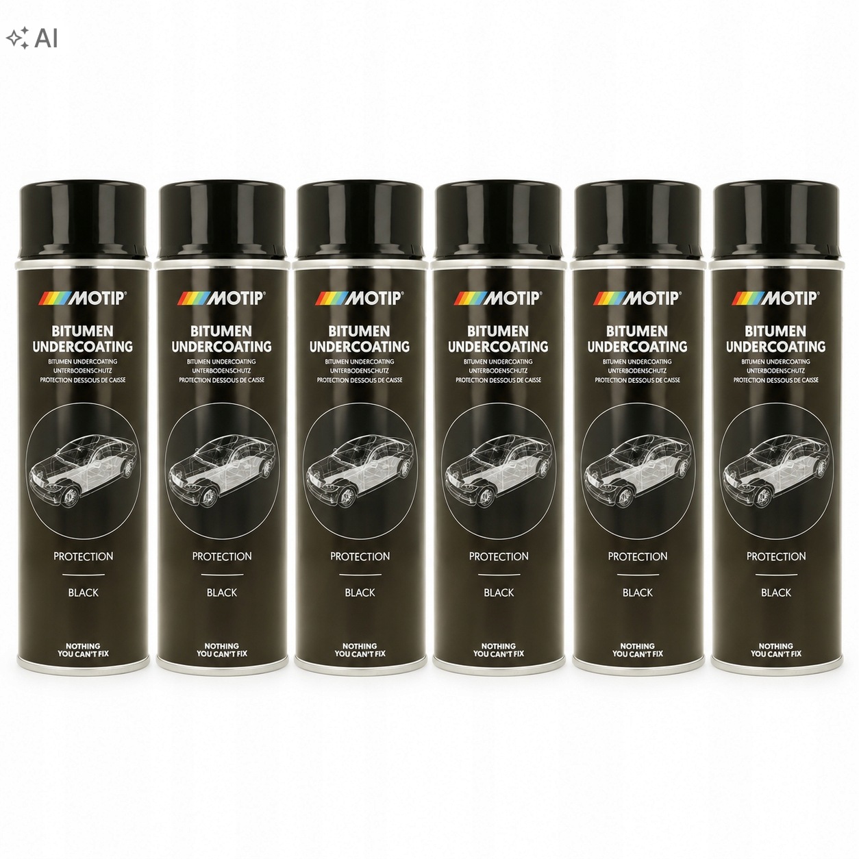 Motip Bitumen konserwacja podwozia czarny spray 6x500 ml