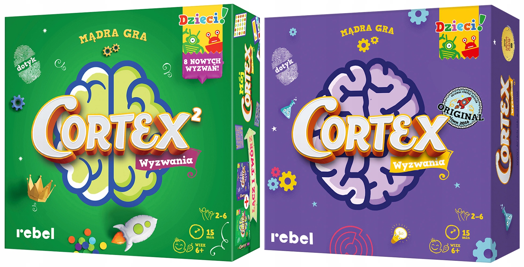 Zestaw dwóch gier dla dzieci Rebel Cortex oraz Cortex 2