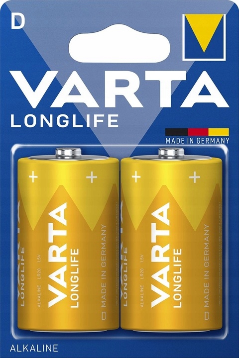Bateria alkaliczna longlife Varta D (R20) blister 2 szt