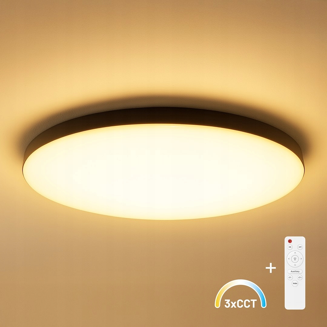 Stropné Svietidlo Milagro Siena čierna 80W Led Cct s diaľkovým ovládaním, stmievateľný Ø75 cm