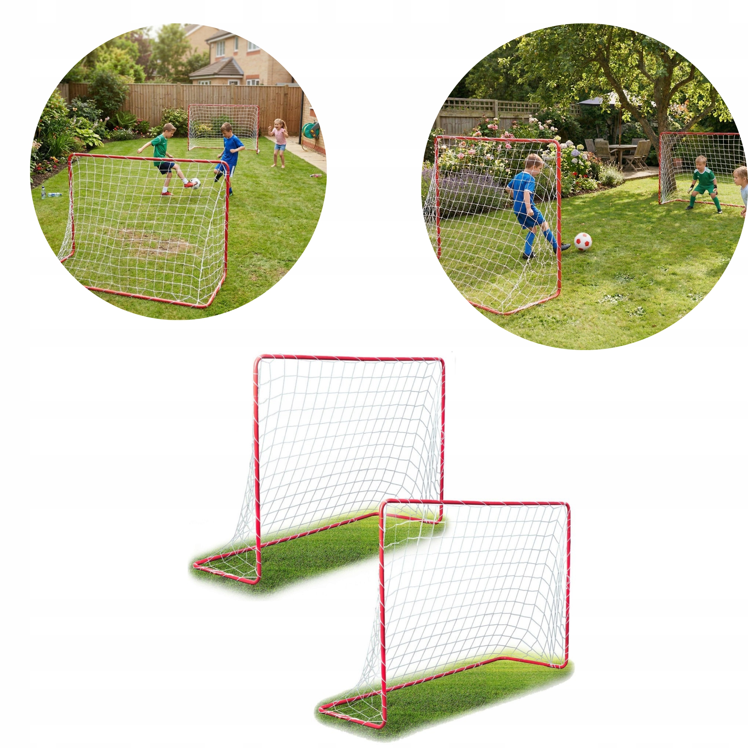 Zestaw 2X Bramka Piłkarska Treningowa Dla Dzieci Do Piłki Nożnej 183X122X61