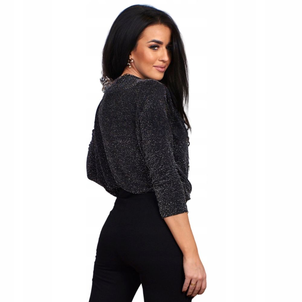 ELEGANCKA bluzka damska KOPERTOWY dekolt XL Rozmiar XL