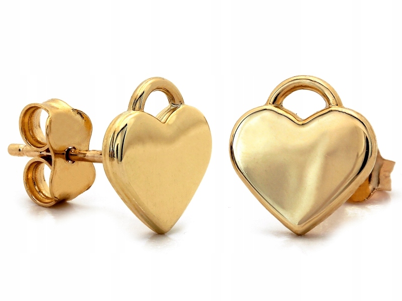 Náušnice zlaté 585 srdce pro maminku efektní