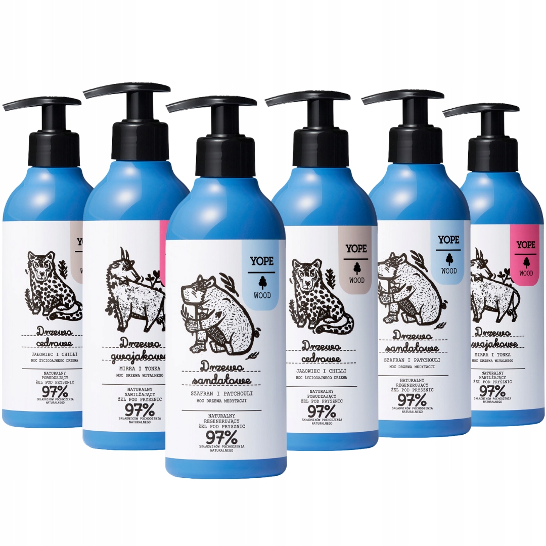 Yope Żel pod Prysznic Mix Drzew Egzotycznych 400ml x6