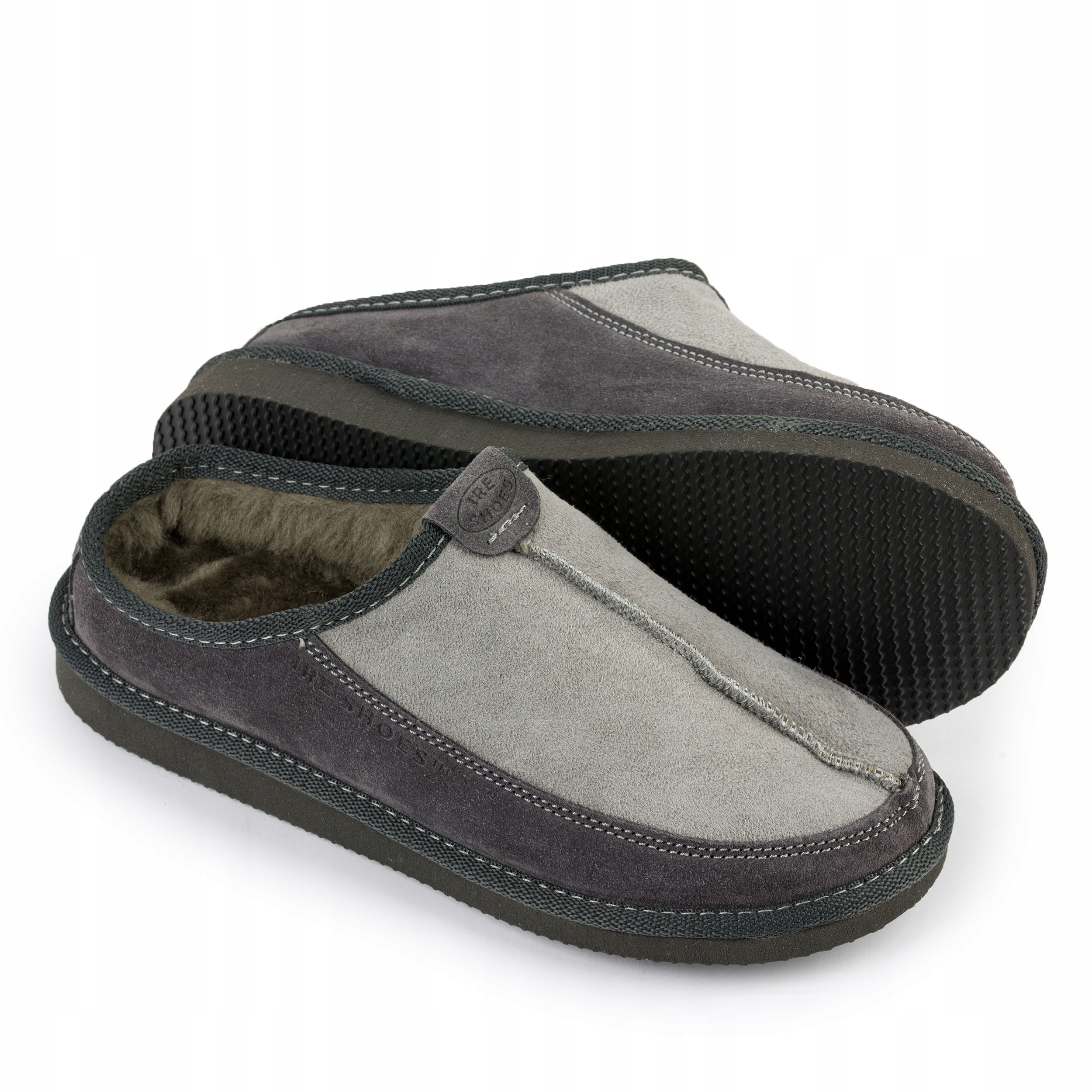 Papuče kožené domácí pantofle IreShoes Bačkory Premium zateplené 44