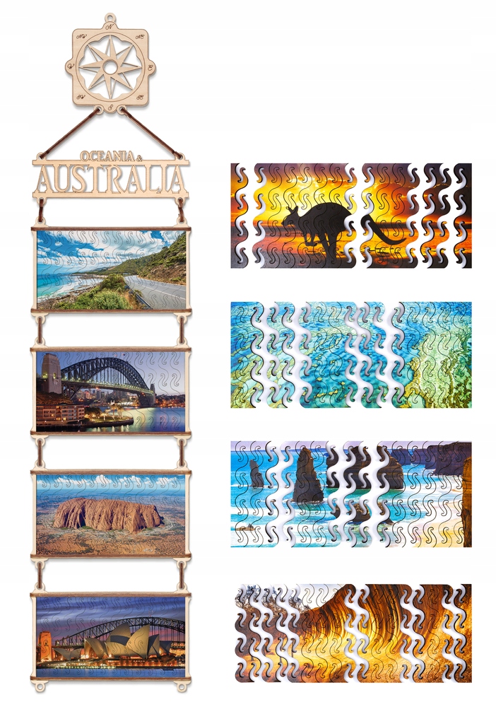 

Ewa Drewniane Klasyczne Puzzle Australia i Oceania