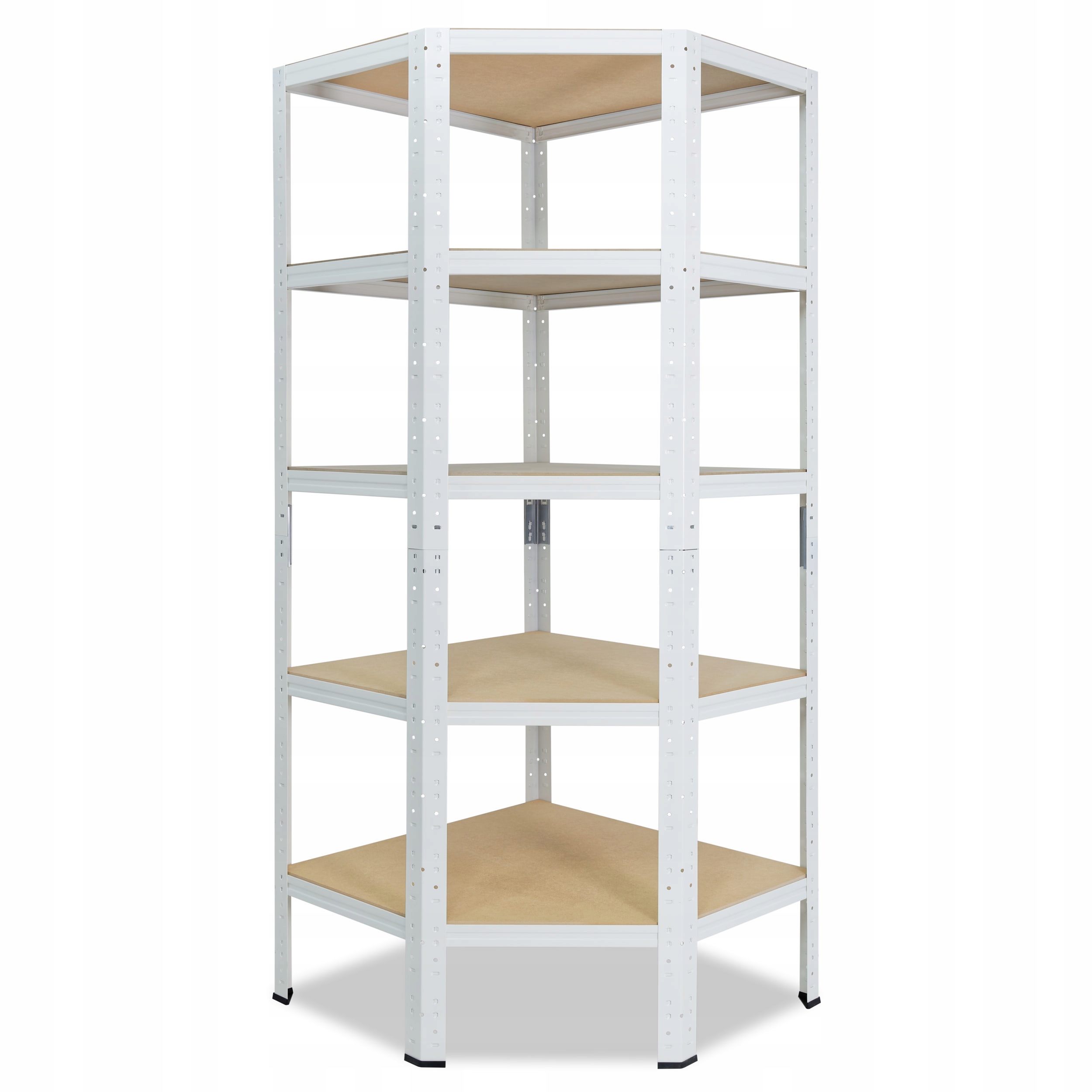 shelfplaza Home 200x70x45 cm regał narożny biały z 5 półkami