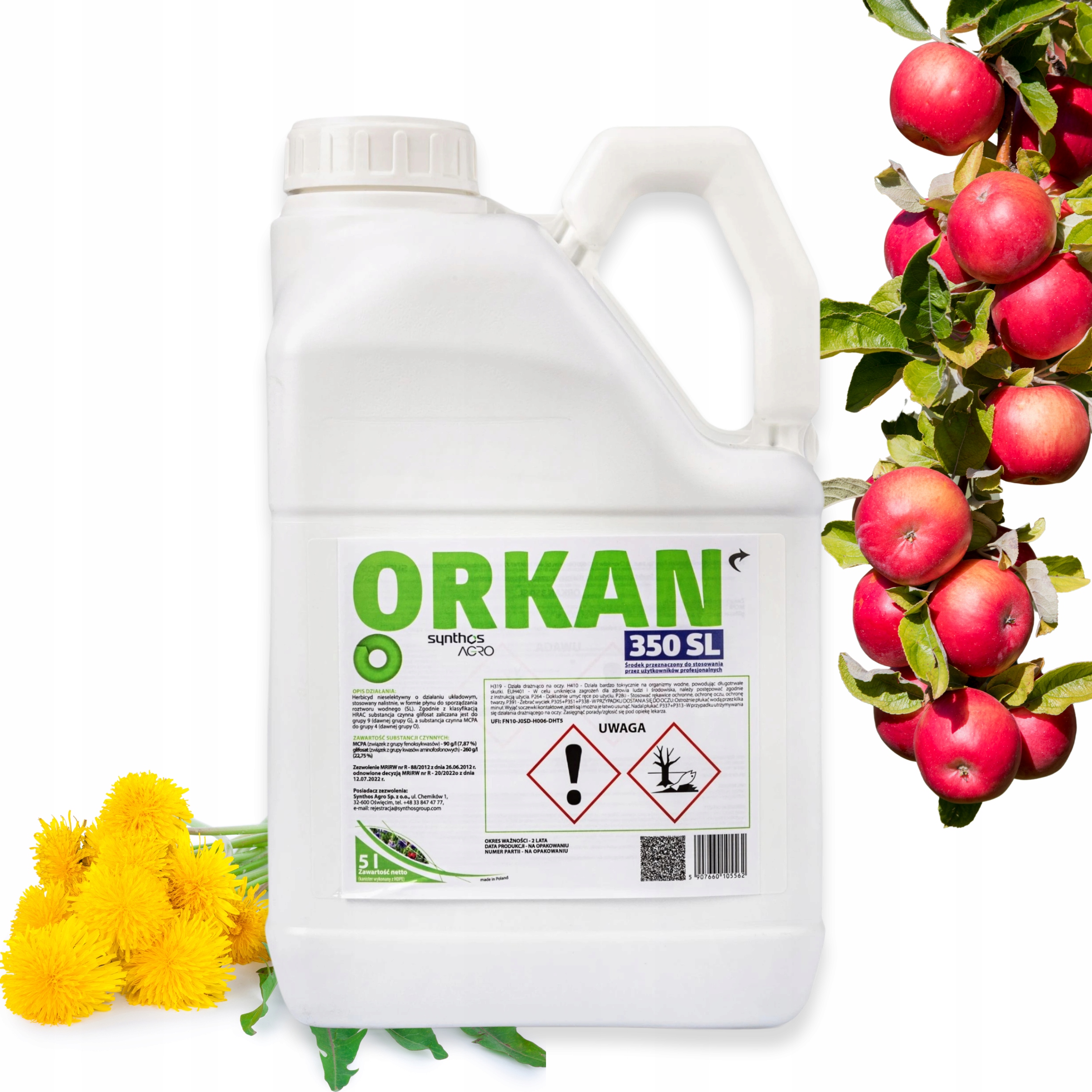 Orkan 350 Sl 5L Środek Na Chwasty Skrzyp Polny Mniszek Lekarski Perz Oprysk