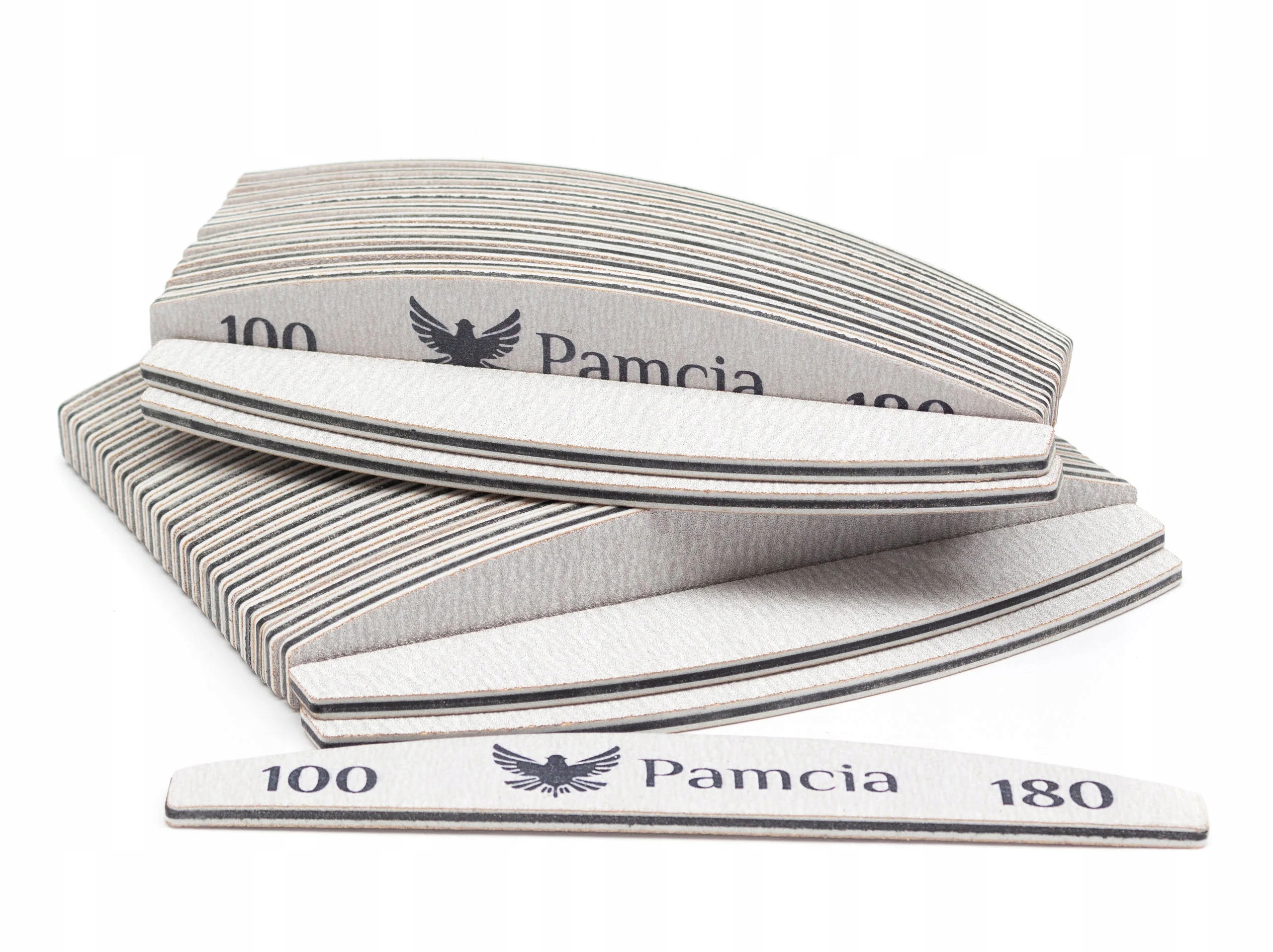 100 x Pamcia Pilnik Pilniczek do Paznokci Łódka Zebra 100/180