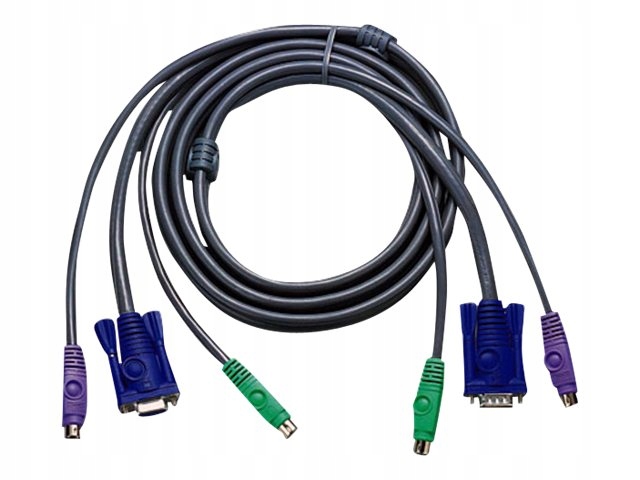 Aten Kvm Kabel PS/2 3M Do Zarządzania Wiele Komputerami 2L-1003P/C