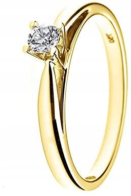 Pierścionek 17,8 mm Diamenty 0,15 ct Złoto 9ct 375