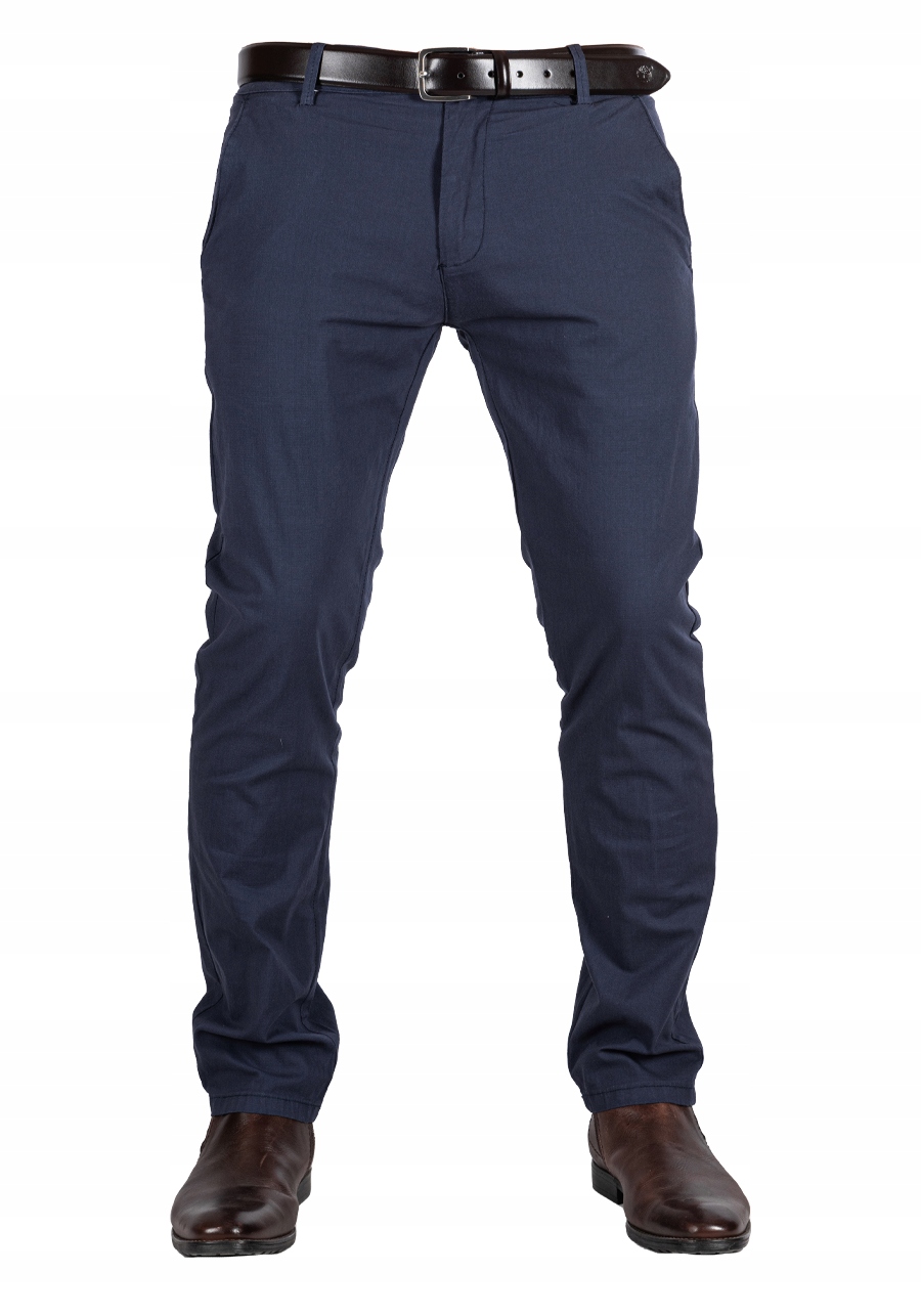 Spodnie granatowe CHINOSY materiałowe ROBIN r.32 Marka inna