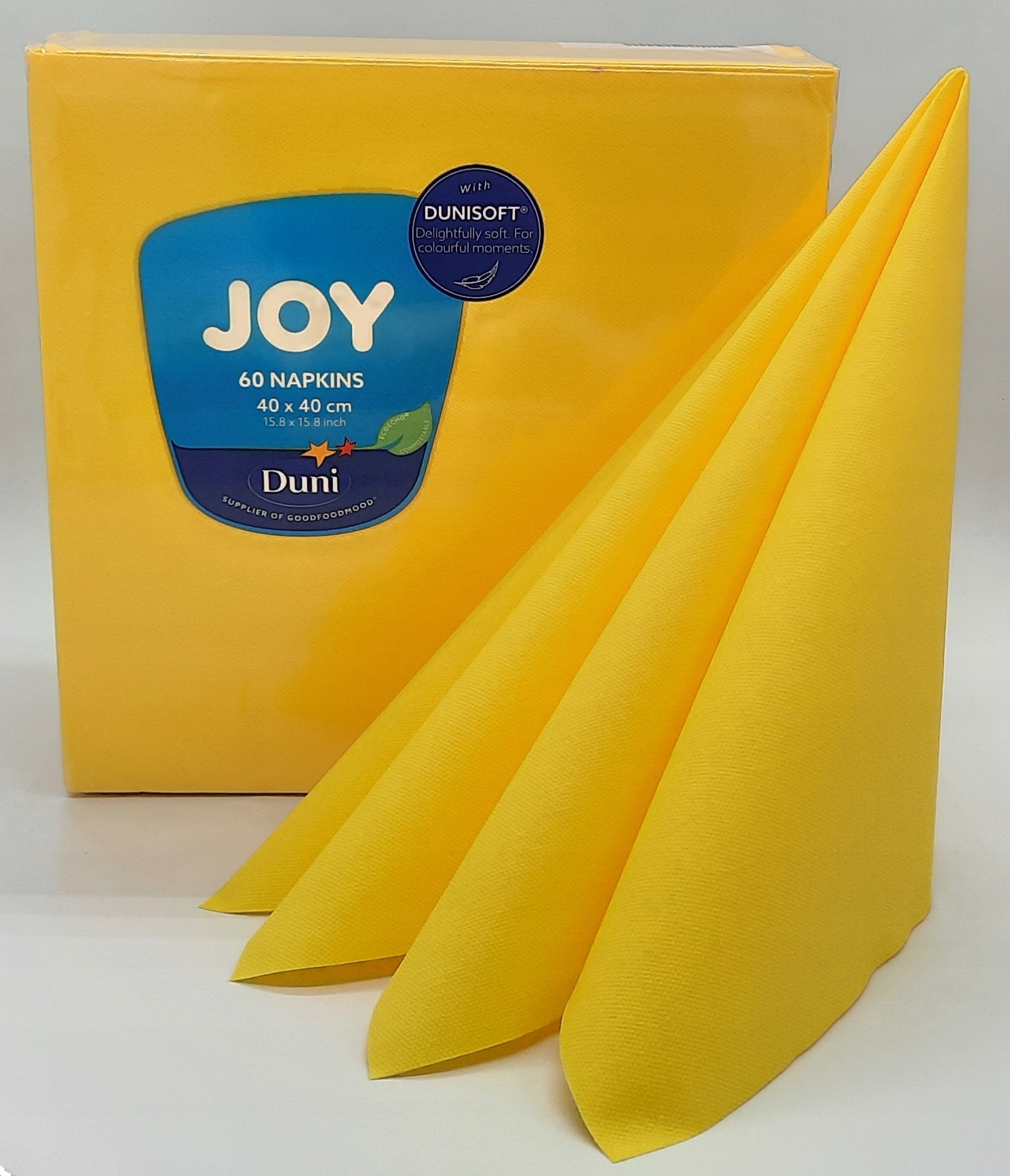 

Serwetki flizelinowe Duni 40x40 Żółte 60 szt