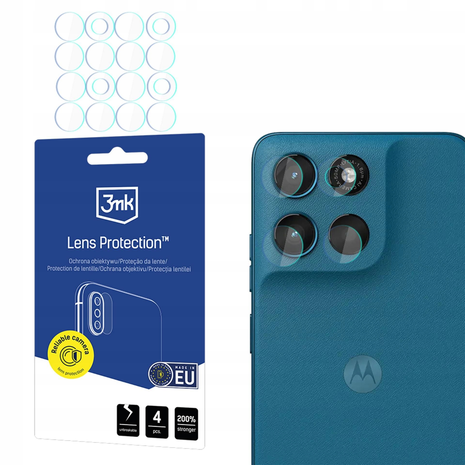 4x Szkło na aparat do Motorola Moto G57 Power 3mk Lens Protection