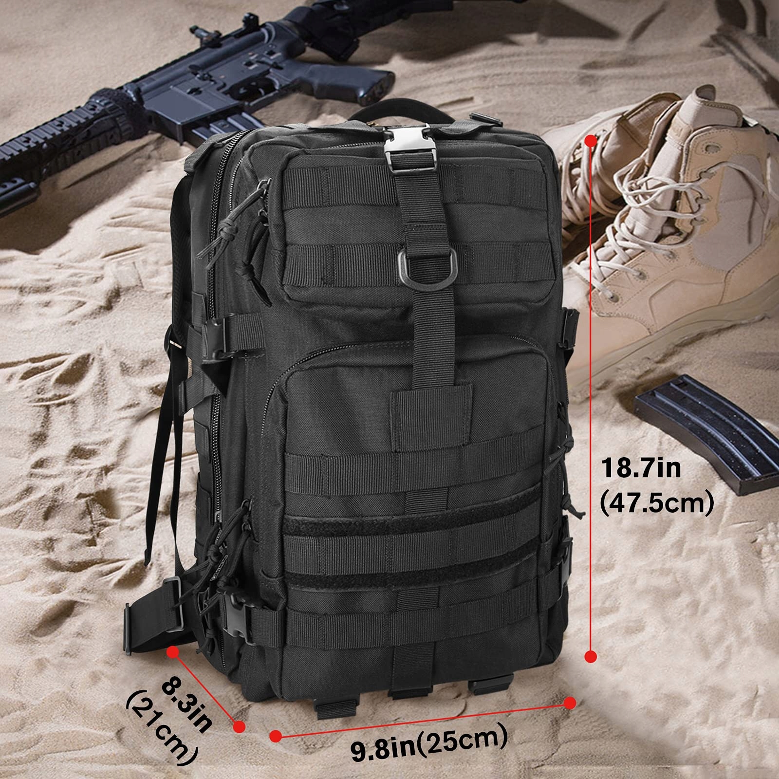 PROCASE Plecak Taktyczny 35L Molle Wojskowy Na Wędrówki i Camping — miniatura 4