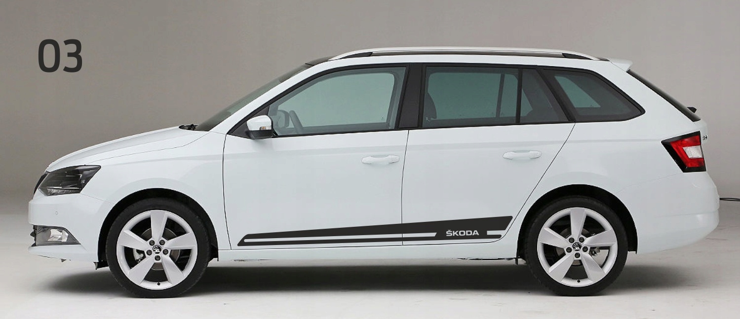 Samolepky na auto Škoda Fabia pruhy 03