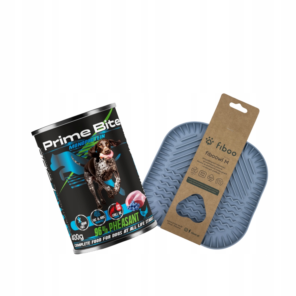 Zestaw Game Dog 12 x Prime Bite 400 g Bażant+ Lick Mata by Fiboo