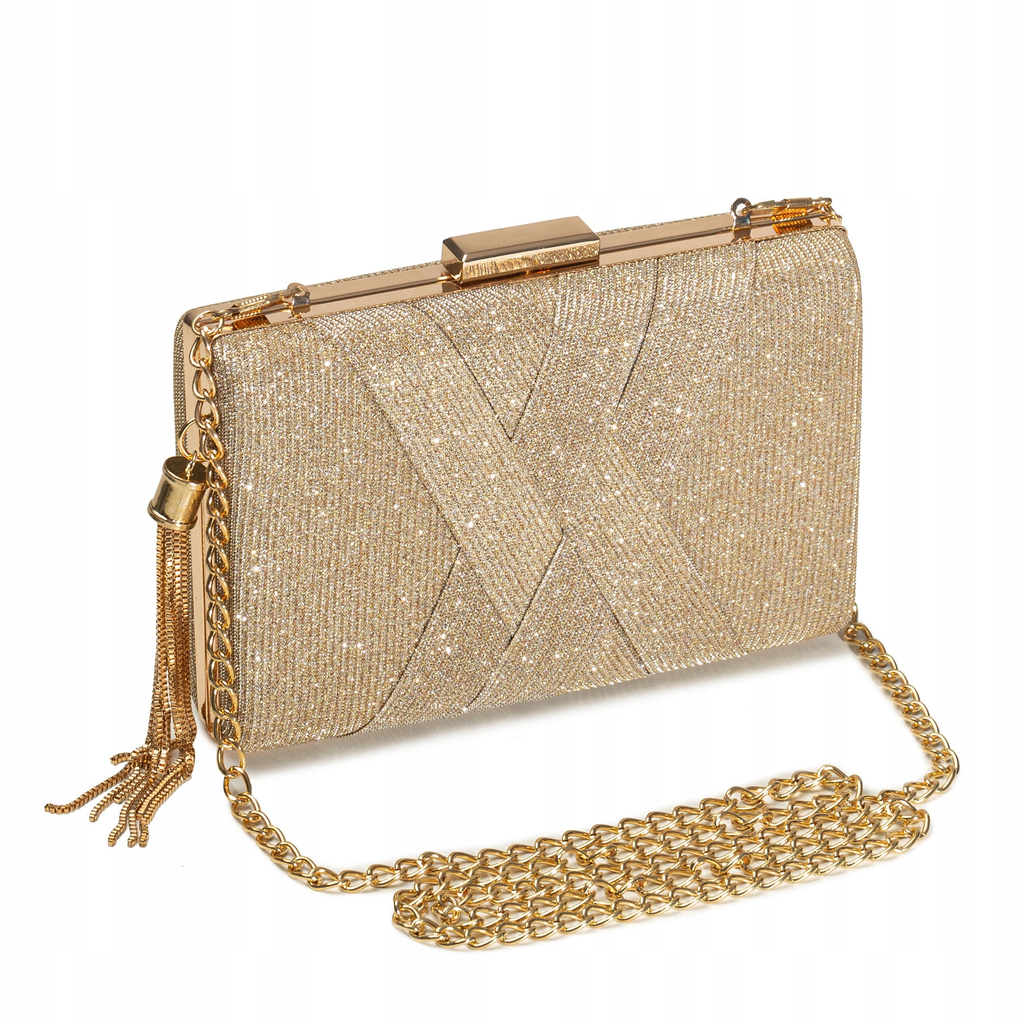 Elegantní Dámská Kabelka Do Ruky Večerní Psaníčko Se Zlatým Řetízkem